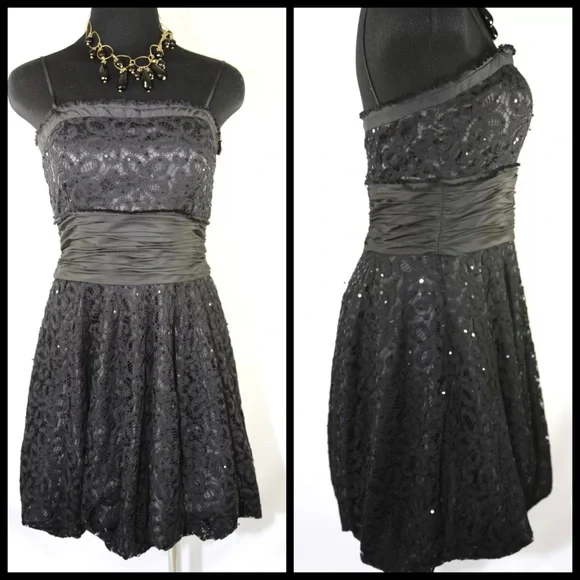 Marc Bouwer Black Beaded Bubble Cocktail Dress 6 - Picture 4 of 11